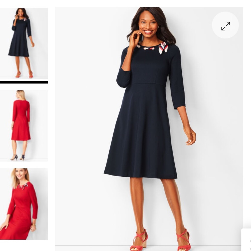 Talbots Ponte fit and flare dress. NWT. Retail 149